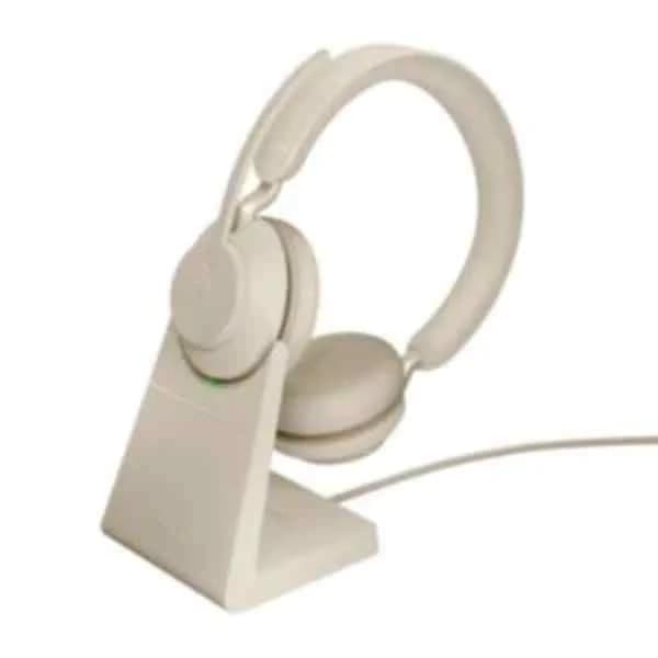 26599-999-888 | Evolve2 65 - MS Stereo - Headset - Head-band - Office/Call center - Beige - Binaural - Bluetooth pairing - Play/Pause - Track  - Volume + - Volume -