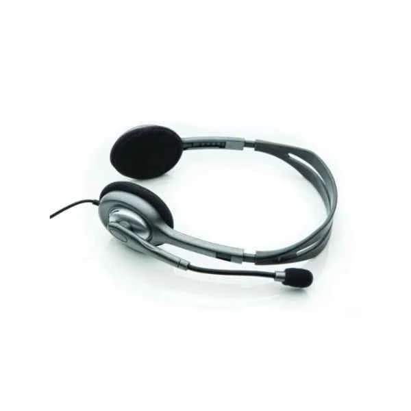 981-000271 | H110 headset - Headset - Head-band - Office/Call center - Black - Silver - Binaural - 1.8 m