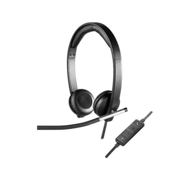 981-000519 | Logitech H650e Headset Wired Head-band Office/Call center Black, Silver (981-000519)