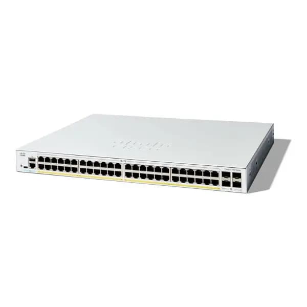 Cisco Catalyst 1300 - switch - L2 - managed - 48 x 10/100/1000 (PoE+) + 4 x 1 Gigabit SFP - rack-mountable - PoE+