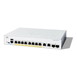 c1300-8fp-2g cisco catalyst 1300 - switch - l2/l3 - fully managed - 8 x 10/100/1000 (poe+) + 2 x 10/100/1000/2500/5000/10000 sfp+ - rack-mountable