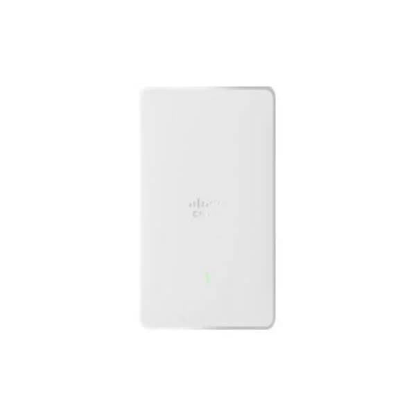 Cisco Catalyst 9105AX Wall Plate, with internal antennas; Wi-Fi 6; 2x2 MIMO with two spatial streams, E Domain