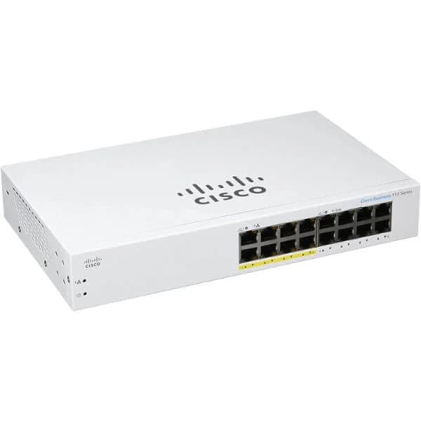cbs110-16pp cisco business 110 unmanaged switch, 16 10/100/1000 ports (8 support poe with 64w power budget)