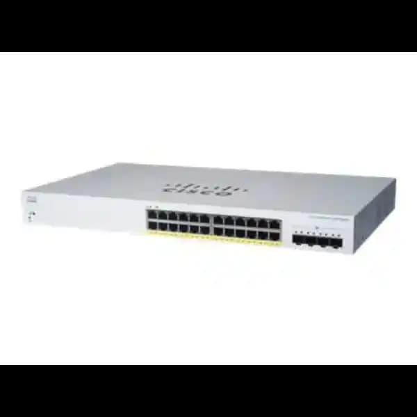 cbs220-24fp-4x business 220 series cbs220-24fp-4x - switch - smart - 24 x 10/100/1000 (poe+) + 4 x 10 gigabit sfp+ (uplink) - rack-mountable - poe+ (382 w)