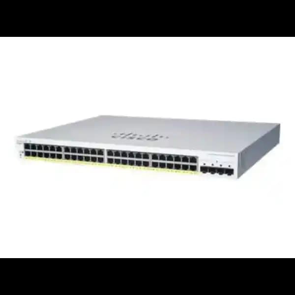 cbs220-48p-4g business 220 series cbs220-48p-4g - switch - smart - 48 x 10/100/1000 (poe+) + 4 x gigabit sfp (uplink) - rack-mountable - poe+ (382 w)