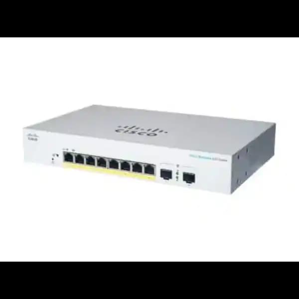 Business 220 Series CBS220-8P-E-2G - Switch - smart - 8 x 10/100/1000 (PoE+) + 2 x Gigabit SFP (uplink) - rack-mountable - PoE+ (67 W)