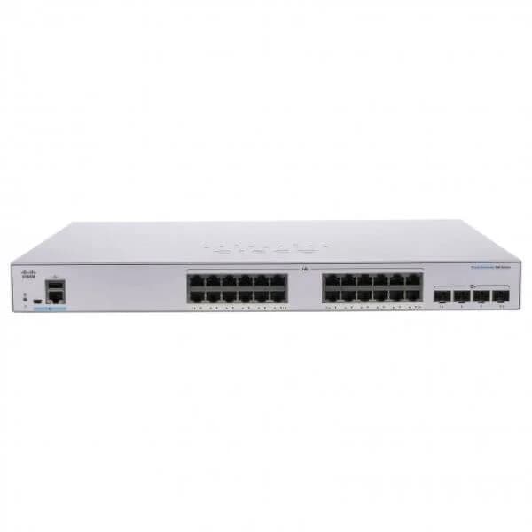 cbs250-24p-4g cisco business 250 switch, 24 10/100/1000 poe+ ports with 195w power budget, 4 gigabit sfp