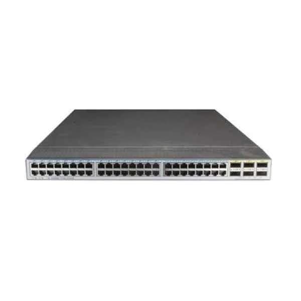 ce6850-hi-f-b00 huawei ce6850-48t6q-hi switch(48-port 10ge rj45,6-port 40ge qsfp+,2*ac power module,2*fan box,port-side exhaust)