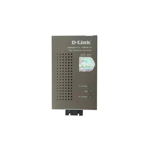 dfe-851 d-link 1 port 100base-tx to 100base-fx 100m ethernet photoelectric converter, simple version, single-mode dual-fiber, sc interface, maximum transmission 15km, wavelength 1310nm