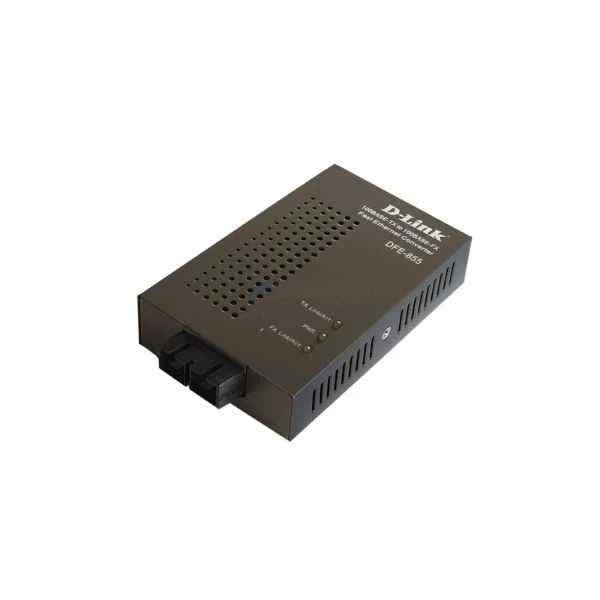 dfe-855 d-link 1 port 100base-tx to 100base-fx 100m ethernet photoelectric converter, multi-mode, sc interface, maximum transmission 2km, wavelength 1310nm