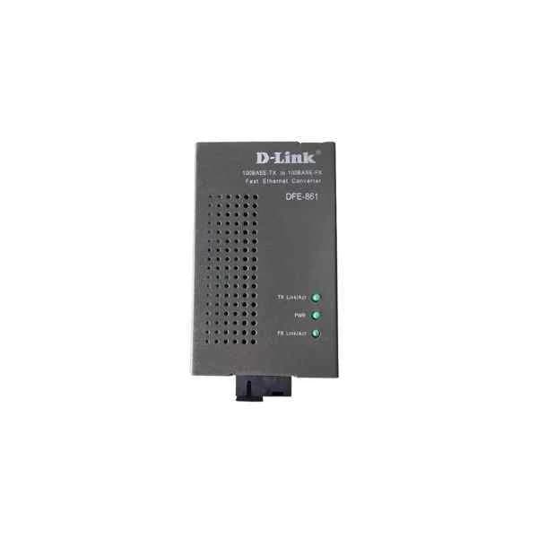 D-Link 1 port 10/100Base-TX to 100Base-FX 100M Ethernet photoelectric converter, single-mode single-fiber, SC interface, TX:1550/RX:1310nm, maximum transmission 20km, need to be used in pairs