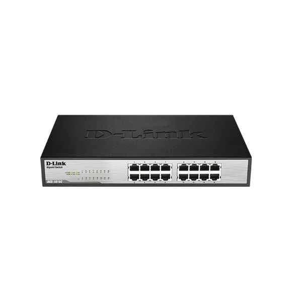 dgs-1016c d-link ports: 16 gigabit electrical ports, backplane bandwidth: 32g, packet forwarding rate: 23.8m, size: 440x200x44mm (iron case), power supply: ac 100-240v built-in power supply, standard rack type, non-network management switch