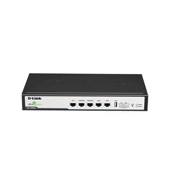 di-7200g d-link 9-inch desktop enterprise router, providing 5 gigabit ports, supporting security protection, intelligent flow control, vpn, recommended standby capacity of 120 units, recommended external network bandwidth 100mbps