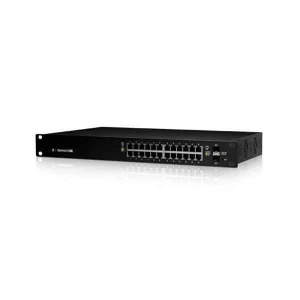 es-24-lite ubnt 24 port enterprise managed network edgeswitch, poe, 1 gigabit ethernet, sfp