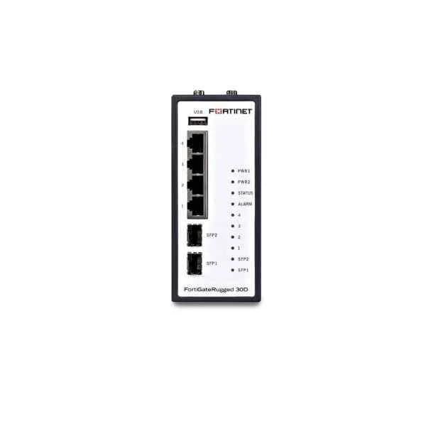 fgr-30d ruggedized, 4x ge rj45 ports, 2x ge sfp slots, 2x db9 serial. maximum managed fortiaps (total / tunnel) 2 / 2.