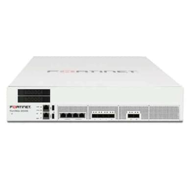 Fortinet FWB-2000E Web Application Firewall - 2 x 10GE SFP+ ports, 4 x GE RJ45 bypass ports, 4 x GE SFP ports, dual AC power supplies, 2 TB storage