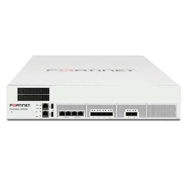 Fortinet FWB-2000E Web Application Firewall - 2 x 10GE SFP+ ports, 4 x GE RJ45 bypass ports, 4 x GE SFP ports, dual AC power supplies, 2 TB storage