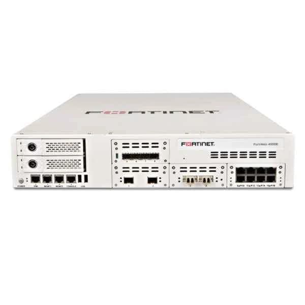 fwb-4000e fortinet fwb-4000e web application firewall - 8 x ge rj45 bypass ports, 4 x ge sfp ports, 2x 10g sfp+ bypass ports, 2x 10g sfp+ ports, dual ac power supplies, 4 tb storage