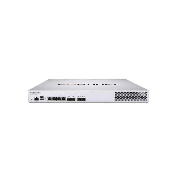 Fortinet FortiWeb-FWB-600E, 4 x 10/100/1000 RJ45 ports with 1 pair bypass, 4 x SFP GbE ports, 16GB RAM, 480GB SSD storage, Hardware SSL, dual AC power supplies