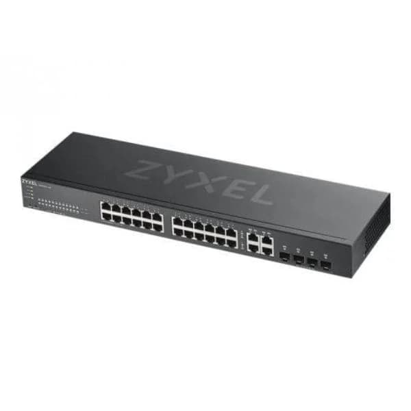 gs1920-24v2-gb0101f gs1920-24v2, 28 port smart managed switch 24x gigabit copper and 4x gigabit dual pers., hybrid mode, standalone or nebulaflex cloud