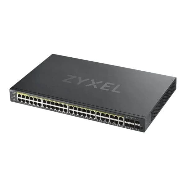 gs192048hpv2-gb0101f gs1920-48hpv2, 50 port smart managed poe switch 44x gigabit copper poe and 4x gigabit dual pers., hybrid mode, standalone or nebulaflex cloud, 375 watt poe