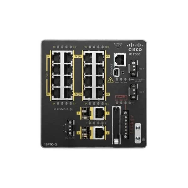 ie-2000-16ptc-g-l poe on lan lite base ge uplinks
