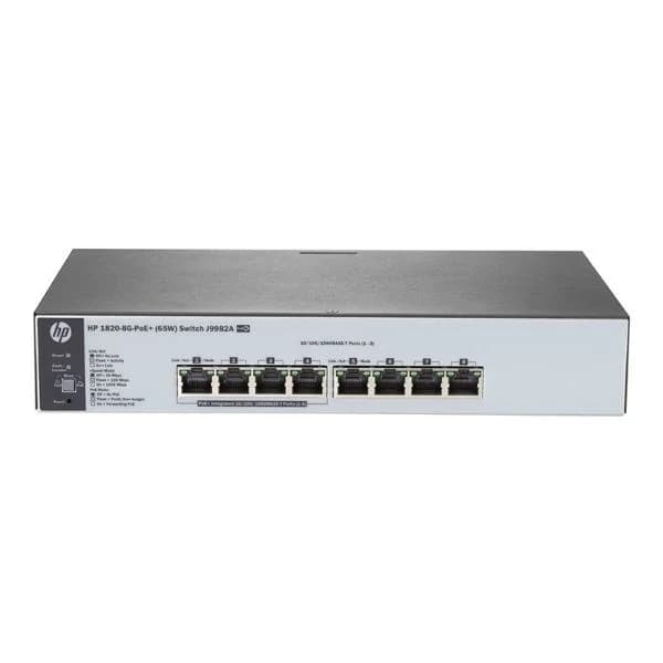 j9982a hpe 1820-8g-poe+ (65w) switch