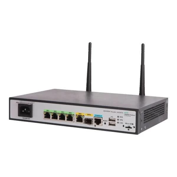 jh297a hpe msr954-w 1gbe sfp (ww) 2gbe-wan 4gbe-lan wireless 802.11n cwv7 router