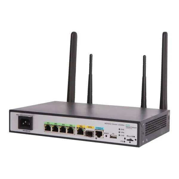 jh299a hpe msr954-w 1gbe sfp lte (ww) 2gbe-wan 4gbe-lan wireless 802.11n cwv7 router