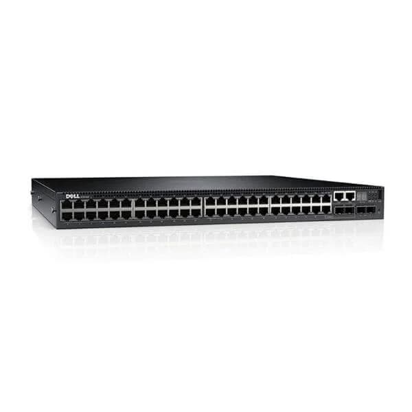 n2048p dell networking n2048p, l2, poe +, 48x 1gbe + 2x 10gbe sfp + fixed ports, stacking, air from io to psu, ac