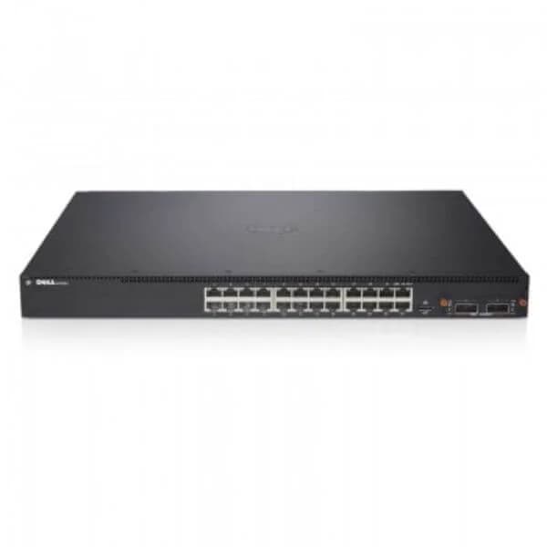 Dell Networking N4032F, 24x 10GbE SFP+ Port, 1x Modular bay, 2x AC PSU,airflow from IO to PSU