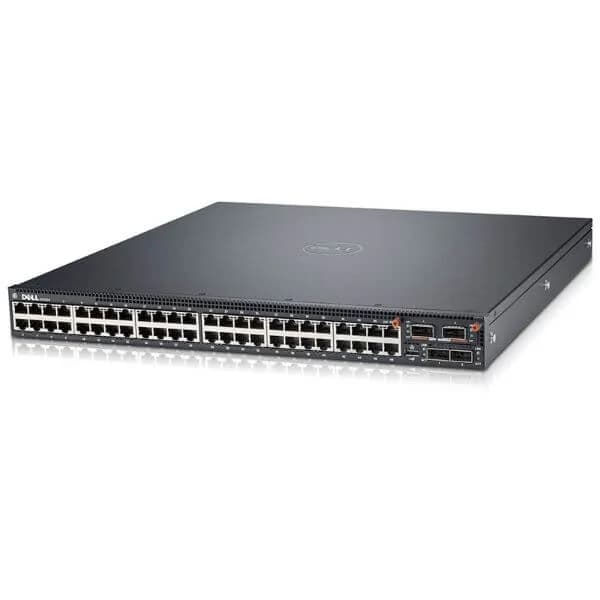 n4064 dell networking n4064, 48x 10gbase-t, 2x 40gbe qsfp+port, 1x modular bay, 2x ac psu, airflow from io to psu