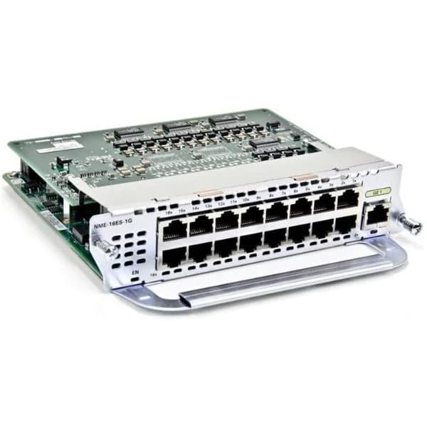 nme-16es-1g-p etherswitch service mod 16 10/100t poe + 1 ge,ip base cisco router network module