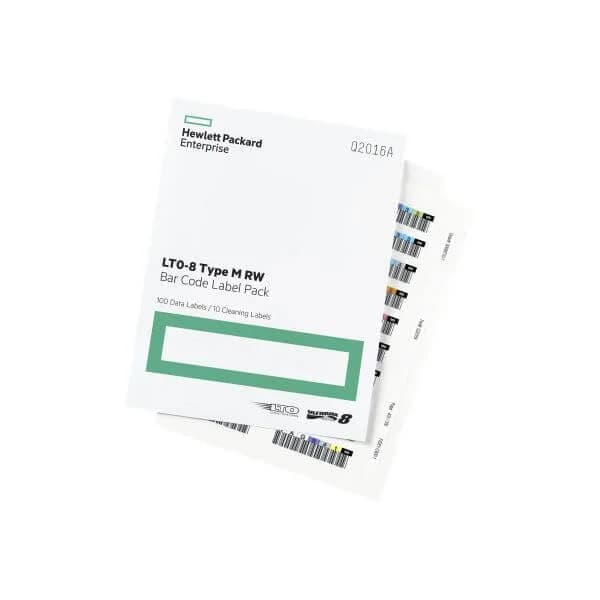 q2016a hpe lto-7 typm rw bar code label pack