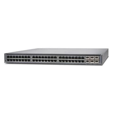 QFX5100, 48 100M/1G/10G Base-T, 6 QSFP ports, redundant fans, redundant power supplies, PSU to built in port air flow.