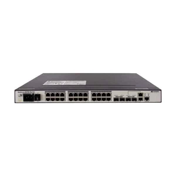 S3700-28TP-SI-DC Mainframe(24 Ethernet 10/100 ports, 2 Gig SFP and 2 dual-purpose 10/100/1000 or SFP, DC )