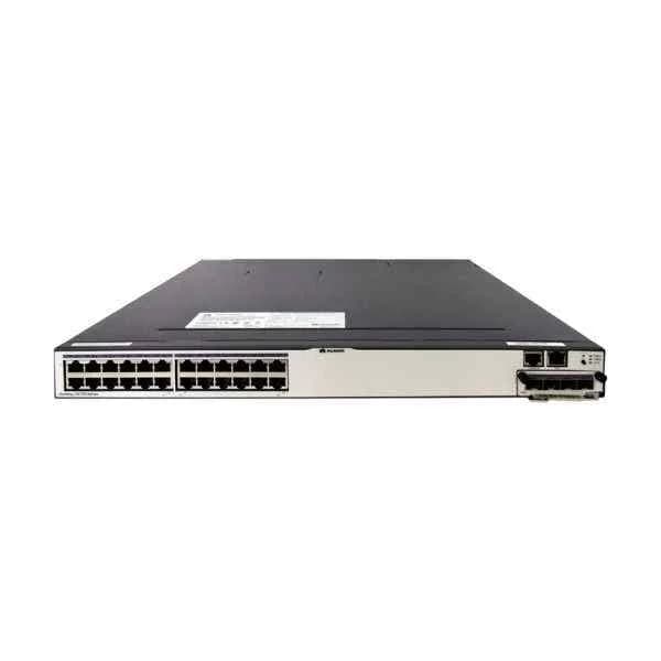 S5700-28C-EI-AC | S5700-28C-EI-AC(24 Ethernet 10/100/1000 ports,with 1 interface slot,with 150W AC power supply)