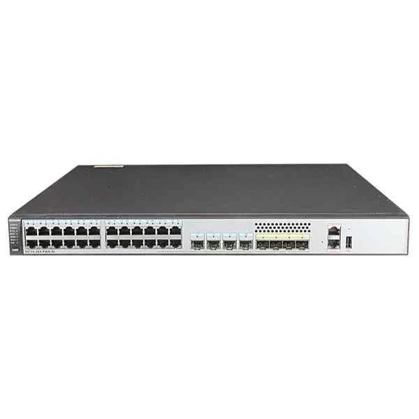S5720-28X-PWR-SI-DC (24 Ethernet 10/100/1000  PoE+ ports,4 of which are dual-purpose 10/100/1000 or SFP,4 10 Gig SFP+,with 650W DC power)