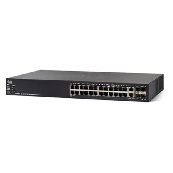 24 x 10/100 PoE+ ports with 382W power budget, 4 x 10 Gigabit Ethernet (2 x 10GBase-T/SFP+ combo + 2 x SFP+)