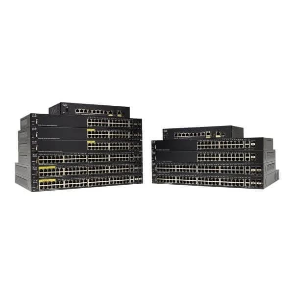 SG350-20 | 8 10/100/1000 PoE ports with 128W power budget, 2 Combo mini-GBIC ports