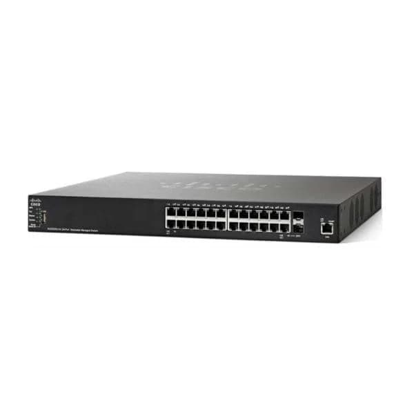 20 x 10/100/1000 PoE+ ports with 375W power budget, 4 x 10/100/1000/2500 PoE+ (60W) ports, 4 x 10 Gigabit Ethernet (2 x 10GBase-T/SFP+ combo + 2 x SFP+)