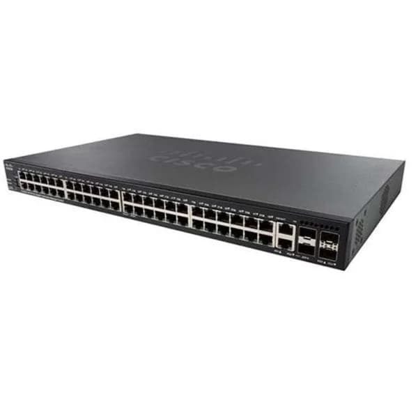 sg350x-48p 48 x 10/100/1000 poe+ ports with 382w power budget, 4 x 10 gigabit ethernet (2 x 10gbase-t/sfp+ combo + 2 x sfp+)