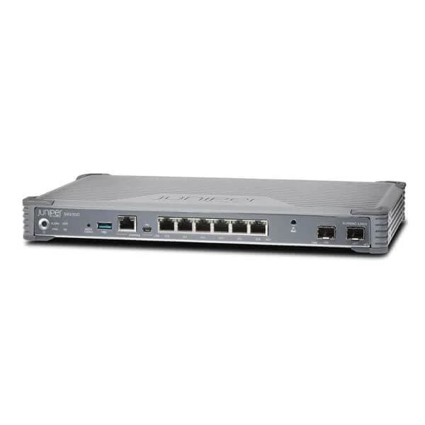 srx300-sys-jb srx300 services gateway includes hardware (8ge, 4g ram, 8g flash, power adapter and cable) and junos software base (firewall, nat, ipsec, routing, mpls and switching). rmk not included