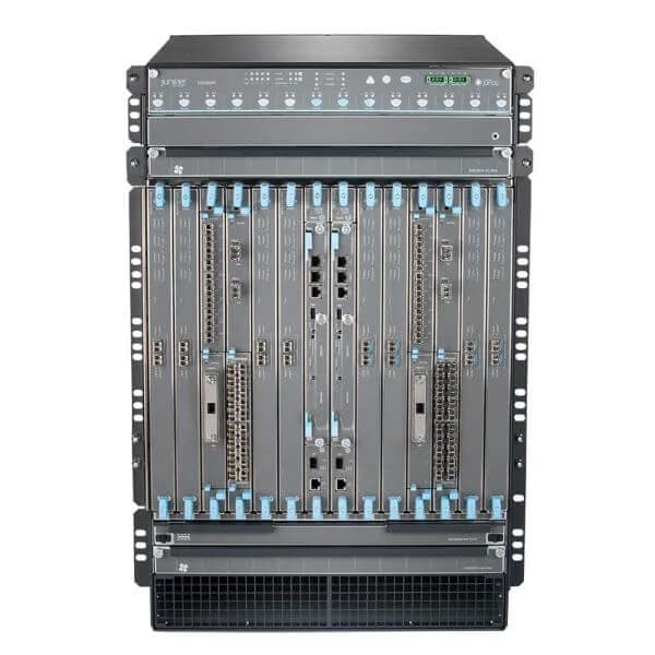 SRX5800X AC bundle with 2X SPC3,1X 40G/10G IOC3 card,1X Enhanced mid plane base, including fans, AC power entry module, craft interface (SRX5800X-BASE), 2X 3rd gen service processing card (SRX5K-SPC3), 1X 3rd gen IO card (SRX5K-MPC3-40G10G)