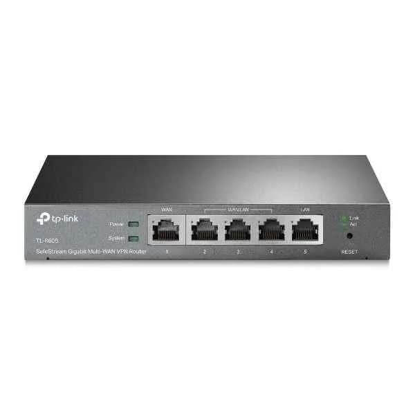 tl-r605 safestream gigabit multi-wan vpn router - ethernet wan - 10 gigabit ethernet - 100 gigabit ethernet - dsl wan - black