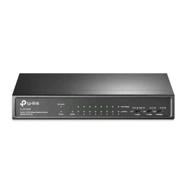 tl-sf1009p 9port 10/100mbps desktop switch with 8port poe+