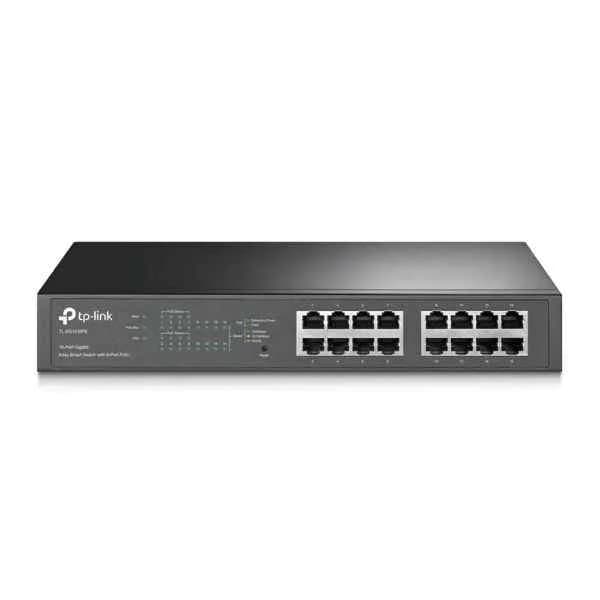 tl-sg1016pe 16port gigabitswitch/8port poe+ easy smart switch w/ 8port poe+