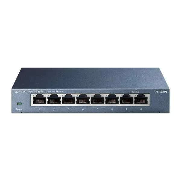 8PORT GIGABIT DESKTOP SWITCH STEEL DESIGN DESKTOP/WALL-MOUNTING