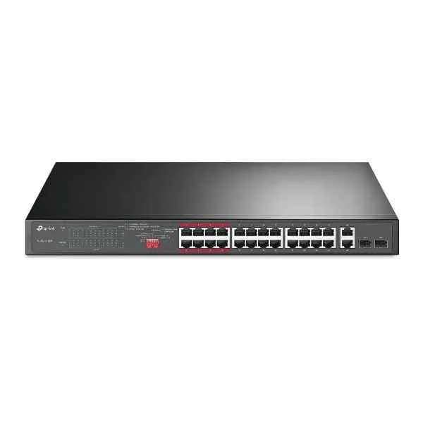 tl-sl1226p 24port 10/100mbps + 2port gigabit unmanaged poe+ switch