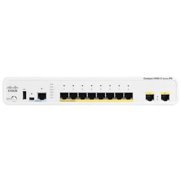 Catalyst 2960C PD PSE Switch 8 FE PoE, 2 x 1G, PoE+ LAN Base